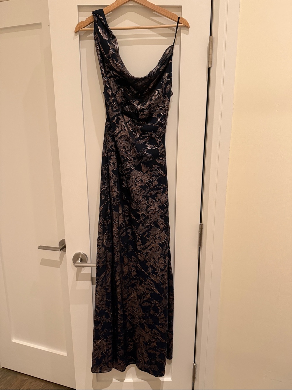 George Navy and Taupe Floral Slip Maxi Dress